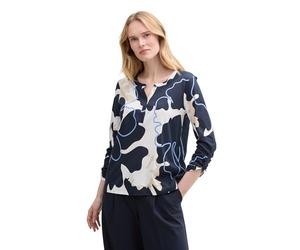TOM TAILOR Women's T-Shirt, 37124 - Big Floral Shapes Design, M