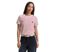 TOM TAILOR Women's T-Shirt, 38149 - Red White Irregular Stripe, XS