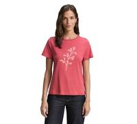 TOM TAILOR Women's T-Shirt with Print, 11016 - Berry Red, XS
