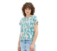 TOM TAILOR Women's T-Shirt with Print, 32146 - Petrol Big Abstract Design, XXL