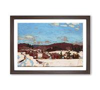 Tom Thomson Early Spring Framed Print | A2 Walnut Framed Wall Art | Ready to Hang | Modern Landscape Picture | Living Room Bedroom Lounge Office
