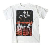 Tom WAITS Blues Rock T-Shirt Unisex White XL