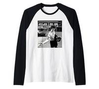 Tom Waits Downtown Train Singer Photo By AJ Barratt Raglan Baseball Tee