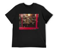 Tom Waits Hoody at The Diner Vinyl Cover Mens Unisex T-Shirt Graphic Print Top Black Tee XL