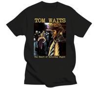 Tom Waits The Heart of Saturday Night Men's Short Sleeve Unisex Heavy Cotton tee Black