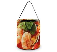 Tom Yum Goong Soup Shrimp Oysters Large Easter Basket Candy Bags Canva Tote Bag Portable Hallowee Bucket