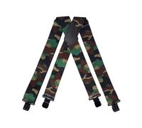 Tomahawk Heavy Duty Braces, Adjustable, Unisex Suspenders, Strong Clasp (Desert Camo(Black Clips))