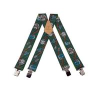Tomahawk Heavy Duty Braces, Adjustable, Unisex Suspenders, Strong Clasp (Green Power Tools)
