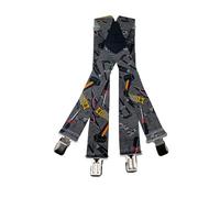 Tomahawk Heavy Duty Braces, Adjustable, Unisex Suspenders, Strong Clasp (Grey Hand Tools)