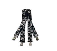 Tomahawk Heavy Duty Braces, Adjustable, Unisex Suspenders, Strong Clasp (Lightning Skulls)