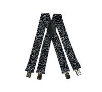 Tomahawk Heavy Duty Braces, Adjustable, Unisex Suspenders, Strong Clasp (Nuts & Bolts Black)