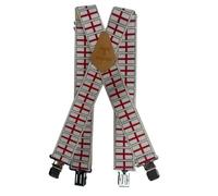 Tomahawk Heavy Duty Braces, Adjustable, Unisex Suspenders, Strong Clasp (St Georges Cross)