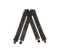 Tomahawk Heavy Duty Braces, Adjustable, Unisex Suspenders, Strong Clasp (Tarten Plaid Red)