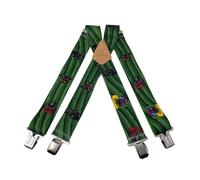 Tomahawk Heavy Duty Braces, Adjustable, Unisex Suspenders, Strong Clasp (Tractors. Green Fields)