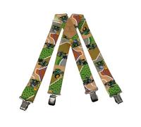 Tomahawk Heavy Duty Braces, Adjustable, Unisex Suspenders, Strong Clasp (Tractors. Mixed Fields)