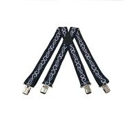 Tomahawk Heavy Duty Braces, Adjustable, Unisex Suspenders, Strong Clasp (Tribal Grey/Silver. Black)
