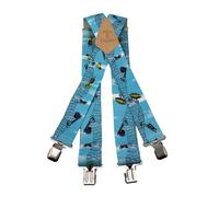 Tomahawk Heavy Duty Braces, Adjustable, Unisex Suspenders, Strong Clasp (Trout Blue)