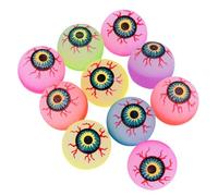 Tomaibaby 10PCS Halloween Bouncy Balls: 32mm Rubber Bouncing Eyeballs - Eyeball Ping Pong Balls for Kids Halloween Trick or Treating Party Favors Goodie Bag Fillers