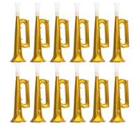 Tomaibaby 12PCS Kid Trumpet Toy: 7 Inch Plastic Trumpet Musical Instruments - Horn Noise Makers Toy for Kids Toddlers Birthday Sport Events Party Favors Cheering Props
