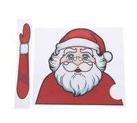 Tomaibaby 2pcs Christmas Santa Waving Decal 3D Cartoon Windscreen Sticker for Xmas Vehicle Rear Wipers Decor - No.4