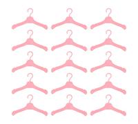 Tomaibaby 50Pcs Baby Doll Clothes Hangers, Mini Plastic Doll Clothes Hangers, Dolls Accessories for Kids Girls Dollhouse Closet Baby (Pink)