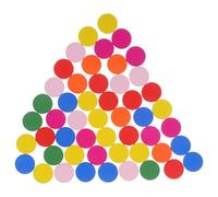 Tomaibaby 50pcs Wood Learning Counters Colorful Round Discs Math Practice Tools Educational Counting Sorting Probability Activities for Kids Children (Mixed Color)