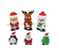 Tomaibaby 6 Pieces Christmas Wind Up Toys Assorted Clockwork Toys for Christmas Party Favors Goody Bag Filler