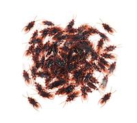 Tomaibaby 60Pcs Realistic Cockroach Plastic Toys Fake Bugs Prank Props for Halloween Party Favors April Fools Joke Gag Decorations