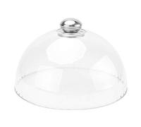 Tomaibaby Acrylic Cake Dome, 16cm Plastic Cake Stand Cover Dome Lid with Stainless Steel Handle, Food Tent Cover Dome Food Screen Protector Cake Stand Cover for Home Restaurant