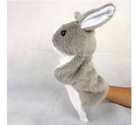 Tomaibaby Bunny Hand Puppet Role Play Puppets Stuffed Rabbit Hand Puppet Easter Plush Animal Toys for Party Favor (Grey)