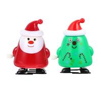 Tomaibaby Christmas Wind up Toy: 2PCS Santa Claus Penguin Clockwork Toys - Assortments Stocking Stuffers for Kids Toddlers Goody Bag Fillers Party Favors