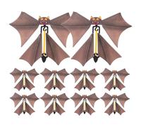 Tomaibaby Flying Bats: Novelty Wind up Bats Toys - 10PCS Funny Spooky Flutter Card - Rubber Band Powered Toy for Kids Halloween Party Decoration Surprise Performance Trick Prank Props
