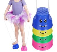 Tomaibaby Kids Walking Stilts Toy Plastic 4 X Stilts Assorted Color | Balance Training, Outdoor Play, Plastic Build, 4 XStilts, Assorted Color