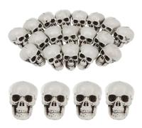 Tomaibaby Mini Skull Heads: 18Pcs Realistic Miniature Plastic Skeleton Head Figure - Peeping Skull for Halloween Party Bar Home Desktop Haunted House Decoration Prank Props