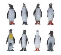 Tomaibaby Penguin Figures, 8 Realistic Mini Plastic Toys for Cakes, Age 3+