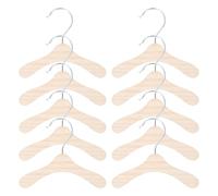 Tomaibaby Pet Dog Clothes Hanger: Solid Wood Mini HangerSS - 10PCS Non Slip Baby Coat Hangers - Clothing Rackfor Pet Dogs, Cats, Babies, Newborn and Toddlers Small Clothes