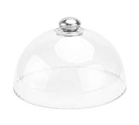 Tomaibaby Plastic Food Covers, Transparent Round Microwave Plate Cover with Handle, Cake Cover for Home Kitchen Restaurant Baking Dessert Snack Dishes Store Display, 7.68X7.68in