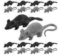 Tomaibaby Realistic Fake Rat: 20PCS Lifelike Plastic Mouse Toys - Novelty Simulated Mice Model - Small Toy Rat for Kids Halloween Party Decorations Joke Prank Props