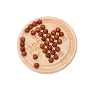 Tomaibaby Wooden Game Europe Board Game Single Chess Peg Educational Toy for Adults Cognitive Development and Logic Skills 5.5 Inch