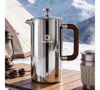 TOMAKEIT French Press 1L 8 Cup, Cafetiere Stainless Steel Coffee Press | Double Walled Stainless Steel, Durable & Easy Clean, Leak-Proof Design, For Home, Office, Camping, Gift