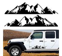 TOMALL 1 Pair 29.7'' Mountains Stickers Decal for Car Body Door Side Auto Snow Mountains Graphic Vinyl Decal Decoration for SUV Truck Off-Road Vehicles Universal Long Size Stickers Accessories (Black)
