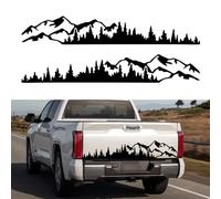 TOMALL 1 Pair 58.66'' Mountain Tree Forest Vinyl Stickers for Car Body Door Side Auto Forest Graphic Decals Decoration for SUV Truck Off-Road Vehicles Universal Stickers Accessories (B-Black-Small)