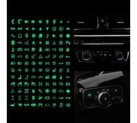 TOMALL 117pcs Centre Console Switch Luminous Stickers for Car Night Safety Luminous Decals Circuit Panel Label Glow in The Dark Accessories for Boat Car Headlight Control Volume Bluetooth