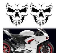 TOMALL 2Pcs Skull Stickers for Car Halloween Theme Scary Ghost Decal Skull Graphic for Car Motorcycles Truck Window Windshield Door Wall Funny Self-Adhesive DIY Personality Decorations (Black-11cm)