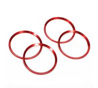 TOMALL 4pcs Wheel Center Caps Trim Compatible with Honda Accord Civic CRV CR-V 2016 2017 2018 2019 2020 2021 Aluminum Alloy Car Wheel Hub Rings Cover Decoration Accessories (Red)