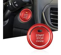 TOMALL Aluminum Engine Start Stop Push Button Cover Trim Compatible with Mazda CX-3 CX-4 CX-5 CX-9 MX-5 Car Keyless Engine Ignition Start Button Cap Surrounding Trim Ring Decoration Accessories (Red)