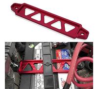 TOMALL Battery Tie Down Bracket for Car Aluminum Alloy Battery Mount Bracket Hold Lock Accessories for Honda Civic Acura (Red)