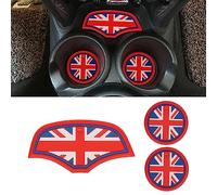 TOMALL Cup Coaster Compatible with Mini Cooper Hatchback F55 F56 Silicone Cup Holder Coaster Center Console Storage Box Mat Pad Accessories (Red)