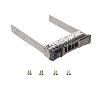 Tomantery 2.5in Silver Black SAS Hard Drive Tray for M620 M820 M520, Durable Metal ABS HDD Bracket, for Computer, 1 Tray 4 Screw