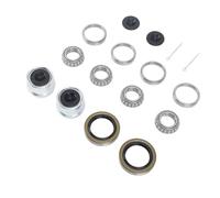 Tomantery 2 Sets Boat Trailer Axle Hub Bearings Precision Manufactured Grease Seals Dust Caps for 1-1/16in Axle Easy Install